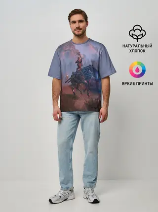 Мужская футболка оверсайз / Horizon Zero Dawn
