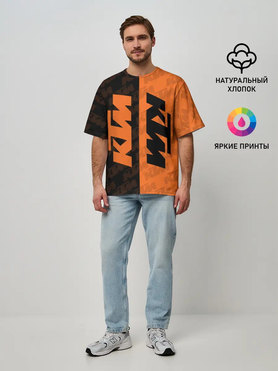 Мужская футболка оверсайз / KTM | КТМ