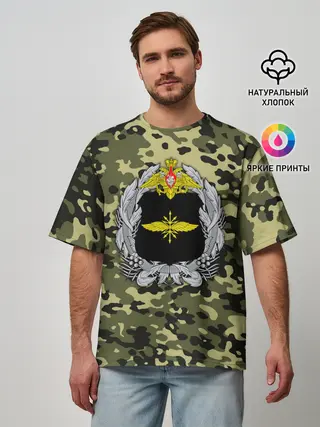 Мужская футболка оверсайз / Войска связи