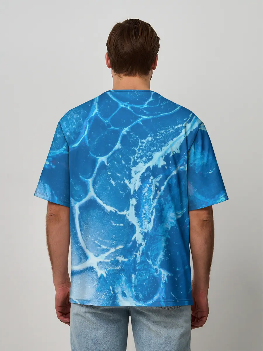 Мужская футболка оверсайз / Ледяной