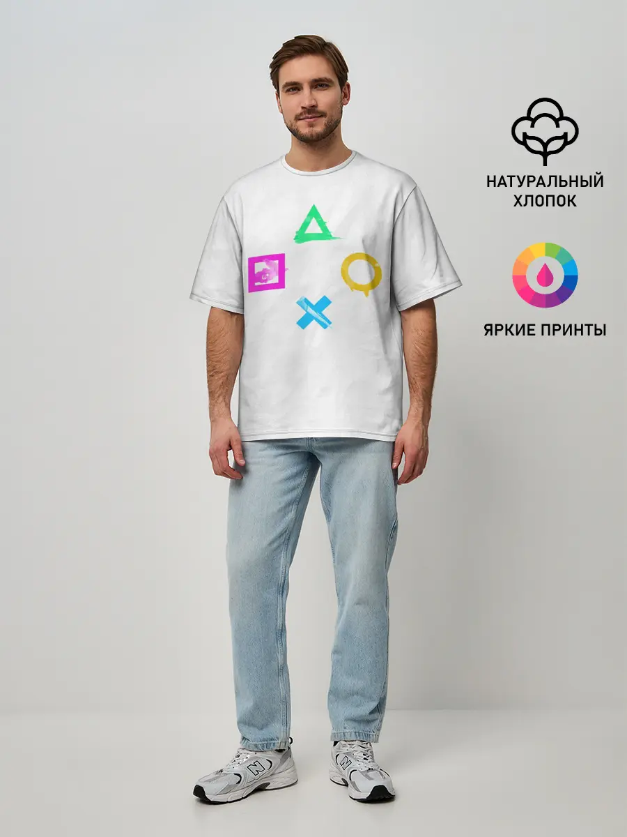 Мужская футболка оверсайз / GAMEPAD