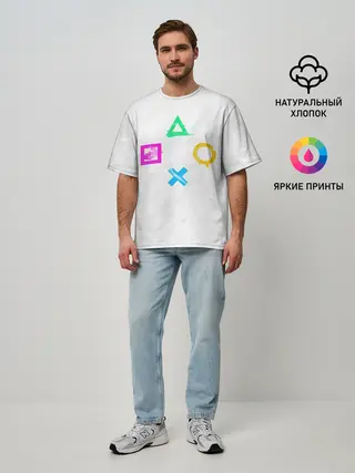 Мужская футболка оверсайз / GAMEPAD