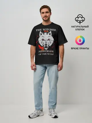 Мужская футболка оверсайз / Ведьмак: Кошмар волка