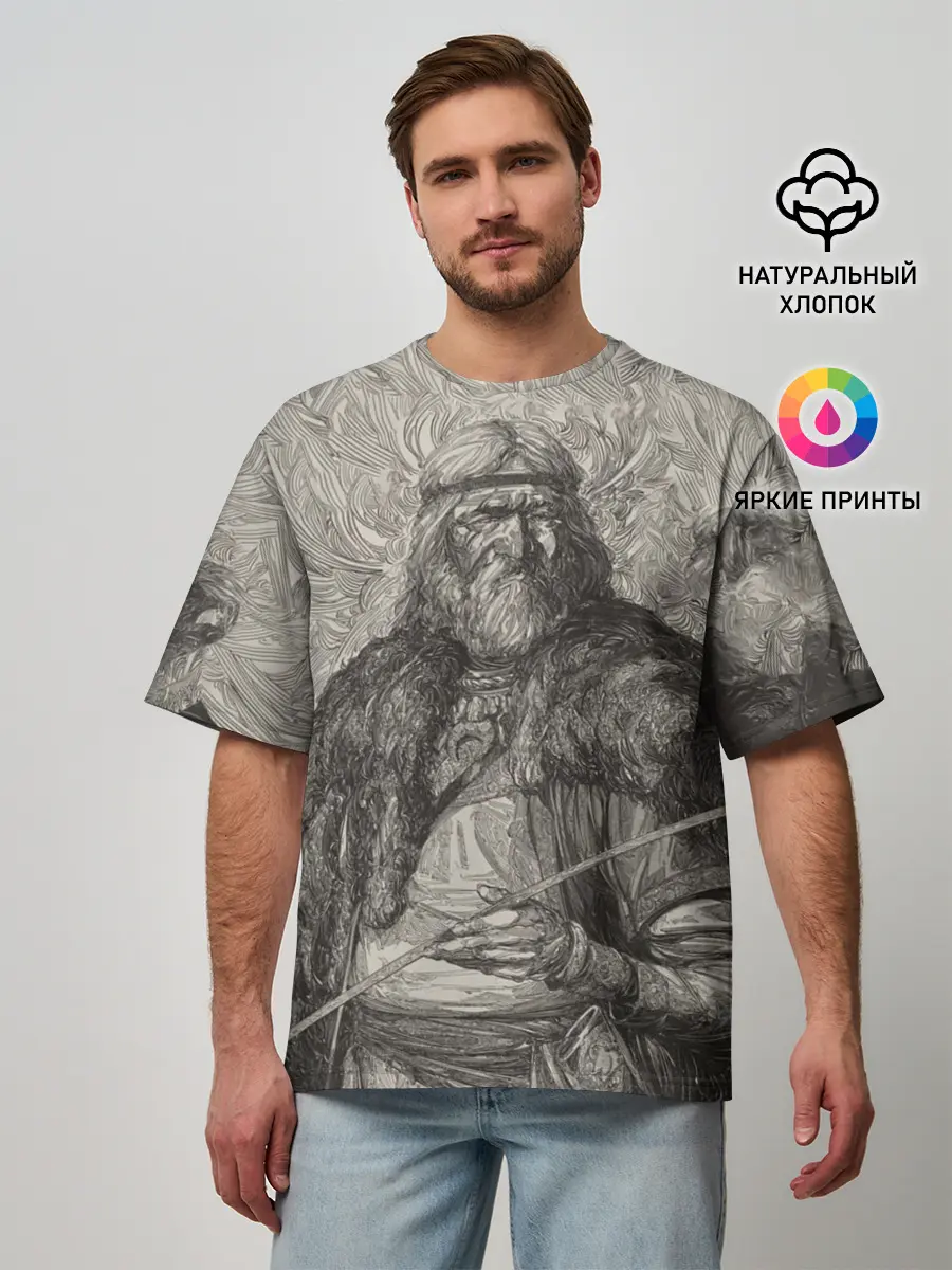 Мужская футболка оверсайз / ScandinavianWarrior