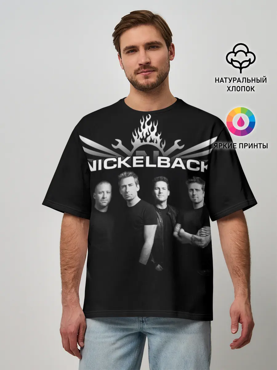 Мужская футболка оверсайз / Nickelback