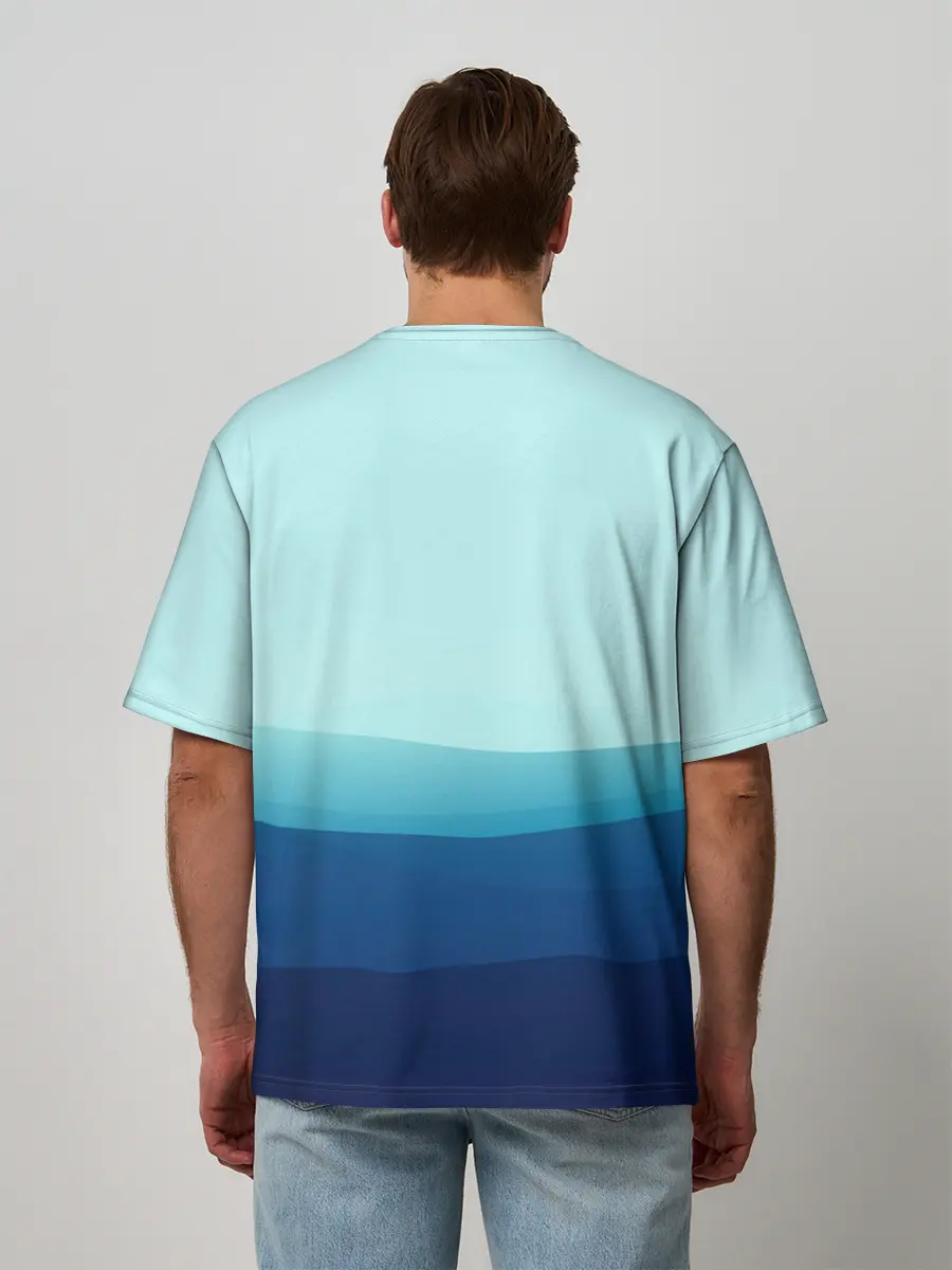 Мужская футболка оверсайз / Море