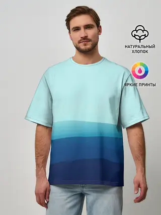 Мужская футболка оверсайз / Море