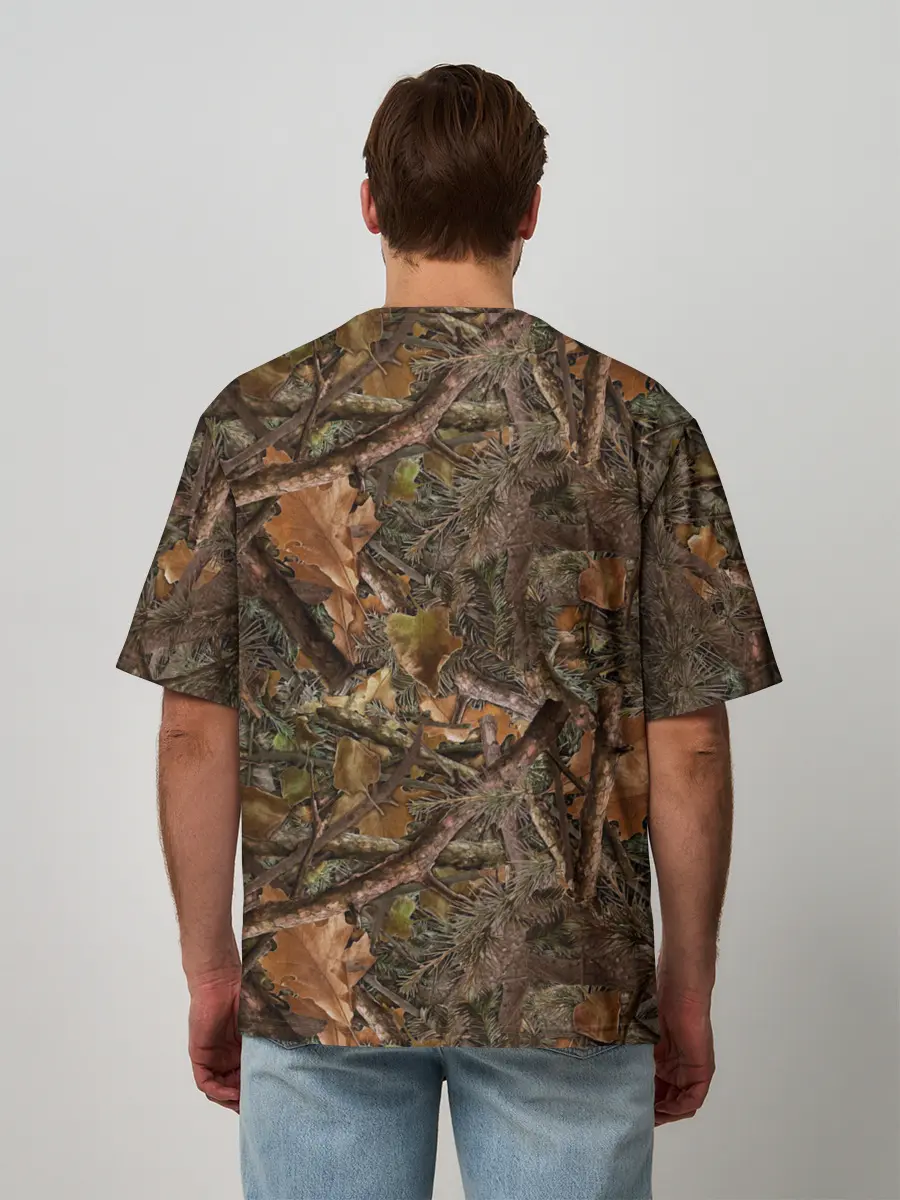 Мужская футболка оверсайз / Охотничий камуфляж