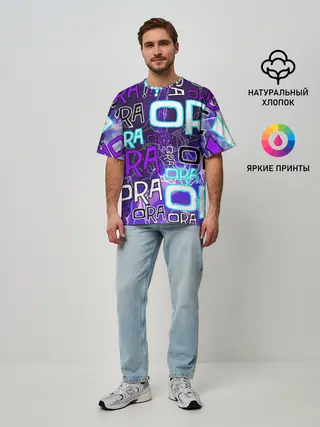 Мужская футболка оверсайз / Ora Ora Ora!!!