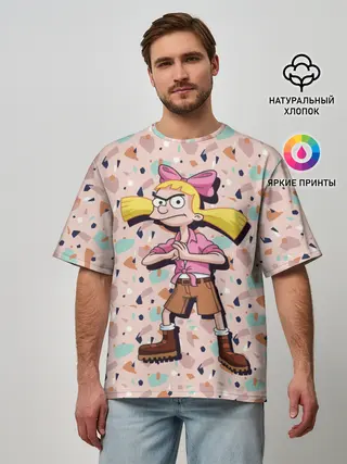 Мужская футболка оверсайз / Эй, Арнольд! Хельга Патаки