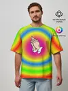 Мужская футболка оверсайз / bright print