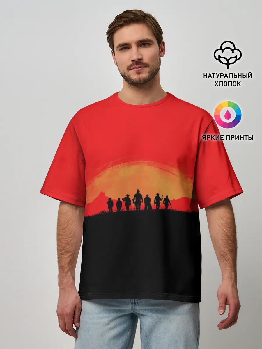 Мужская футболка оверсайз / RDR2 Team