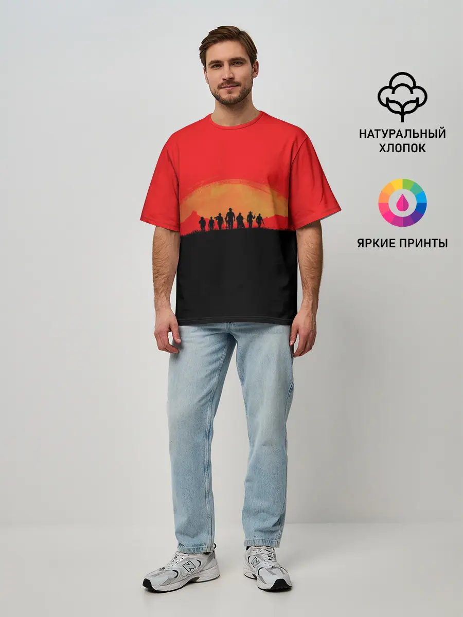 Мужская футболка оверсайз / RDR2 Team