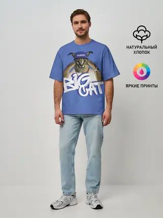 Мужская футболка оверсайз / Big Cat Floppa