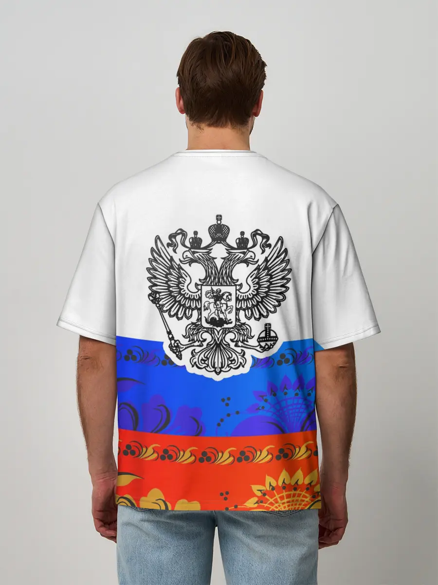 Мужская футболка оверсайз / Russia 3