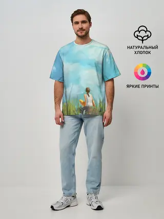 Мужская футболка оверсайз / Cloud ART