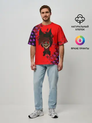 Мужская футболка оверсайз / Hazbin Hotel Alastor