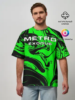 Мужская футболка оверсайз / Метро: Исход