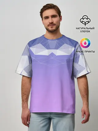 Мужская футболка оверсайз / Геометрия