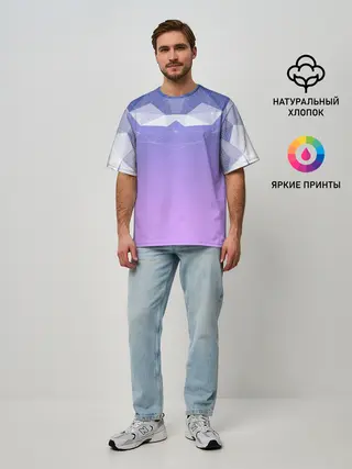 Мужская футболка оверсайз / Геометрия