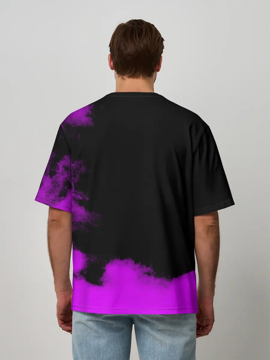 Мужская футболка оверсайз / Джоджо fuck фиолетовый