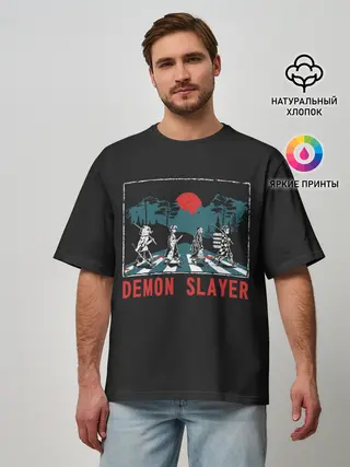 Мужская футболка оверсайз / Demon slayer