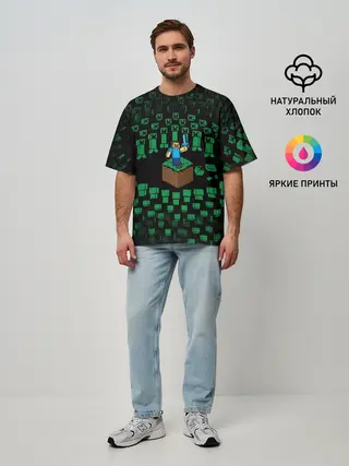 Мужская футболка оверсайз / MINECRAFT