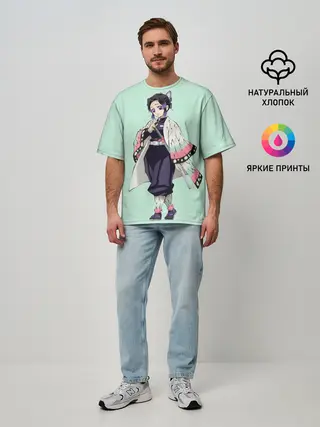 Мужская футболка оверсайз / Шинобу Кочо, Столб Насекомого