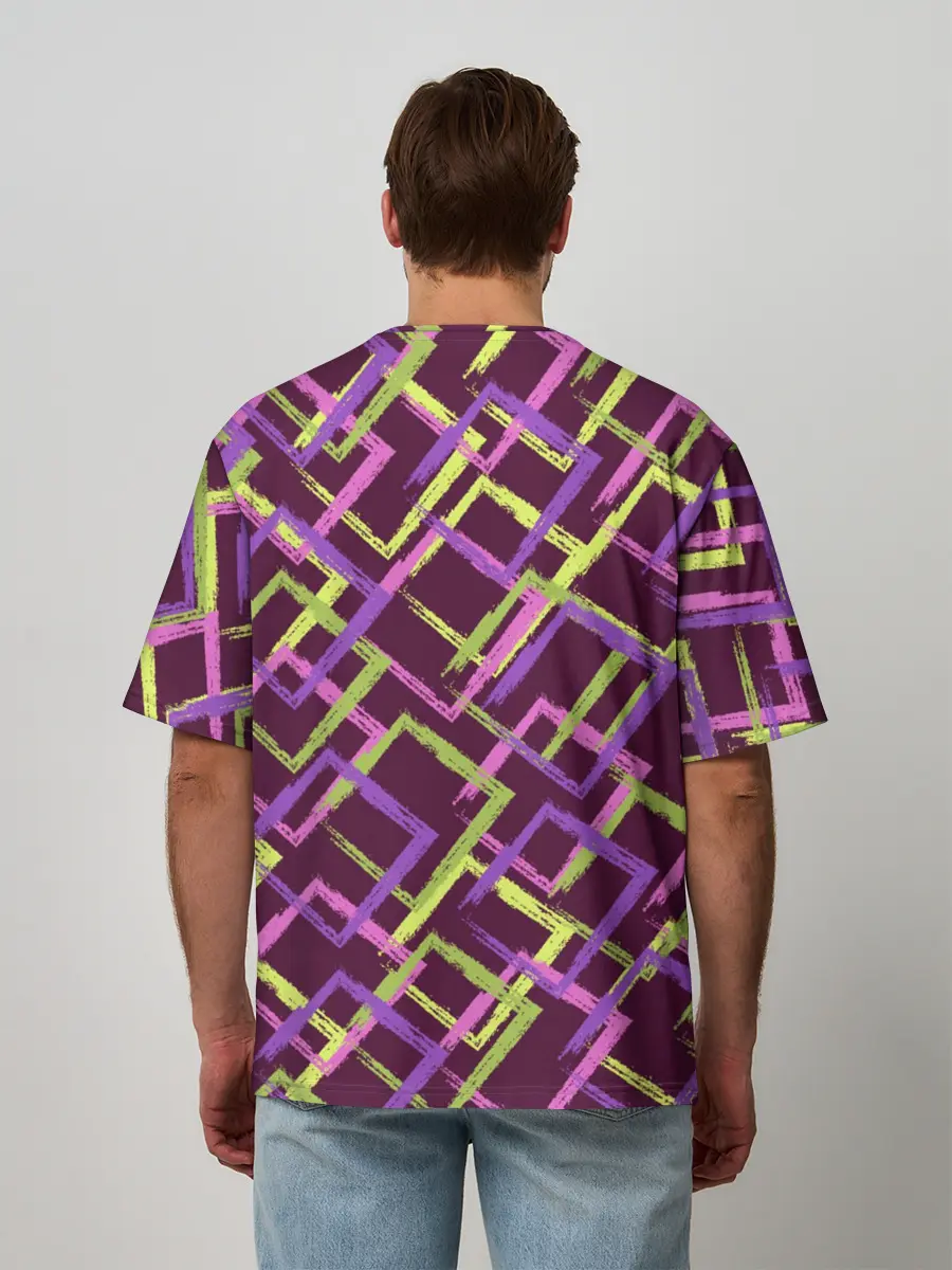 Мужская футболка оверсайз / Абстракция-2