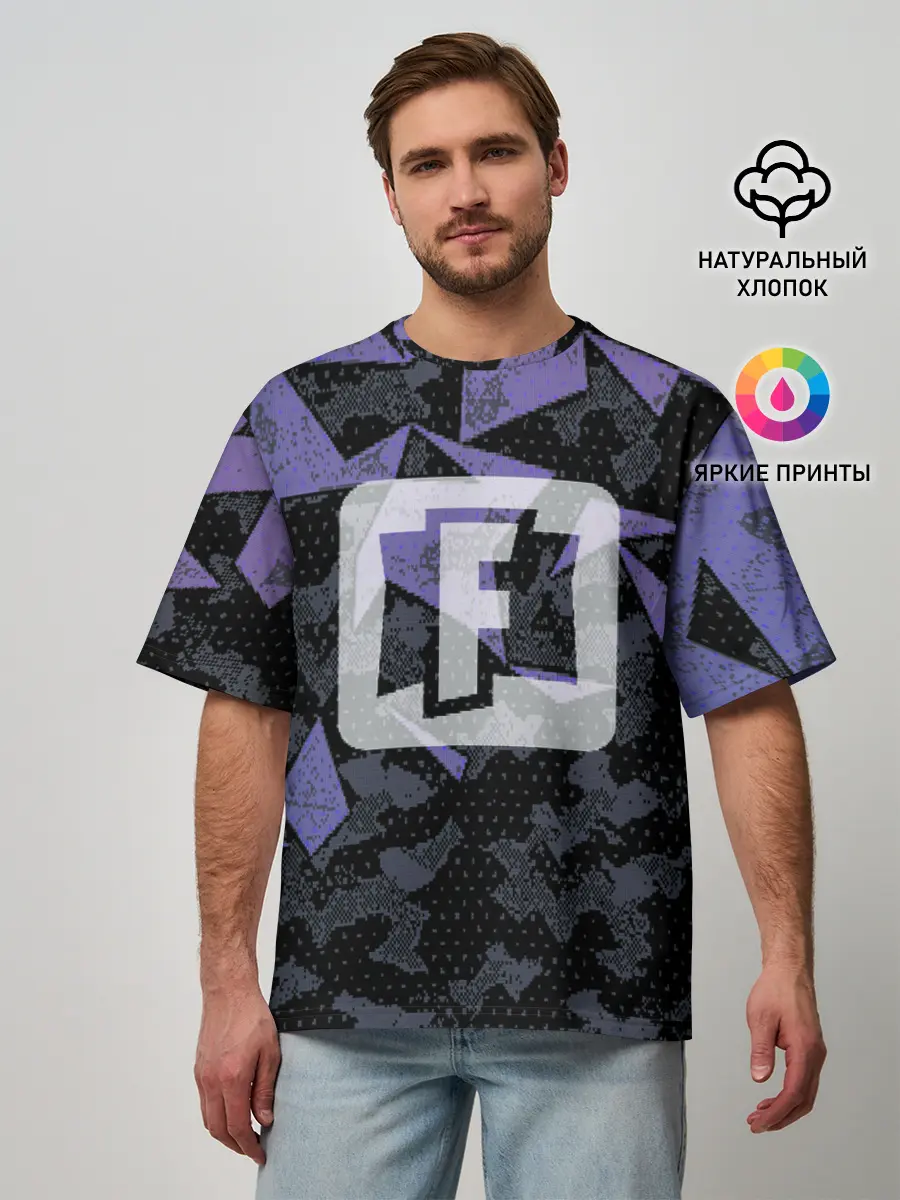 Мужская футболка оверсайз / Фортнайт
