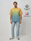 Мужская футболка оверсайз / Мягкий летний градиент