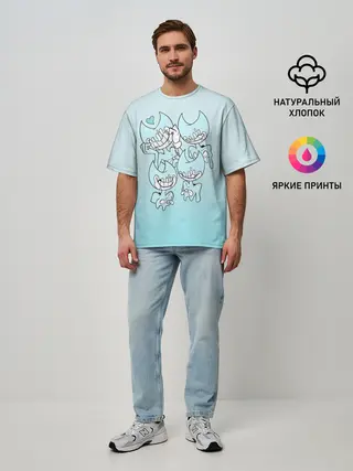 Мужская футболка оверсайз / Bendy And The Ink Machine