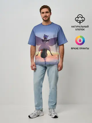 Мужская футболка оверсайз / КЛИНОК РАССЕКАЮЩИЙ ДЕМОНОВ