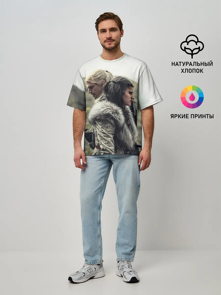 Мужская футболка оверсайз / Ведьмак