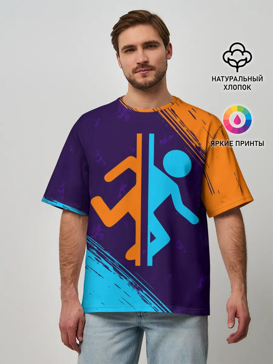 Мужская футболка оверсайз / PORTAL / ПОРТАЛ