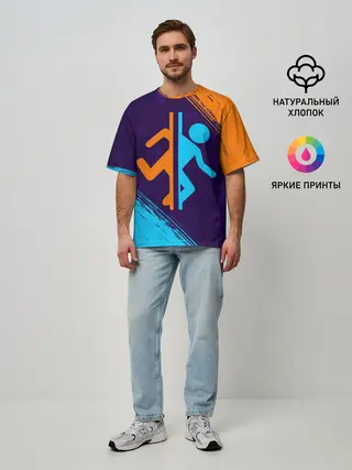 Мужская футболка оверсайз / PORTAL / ПОРТАЛ