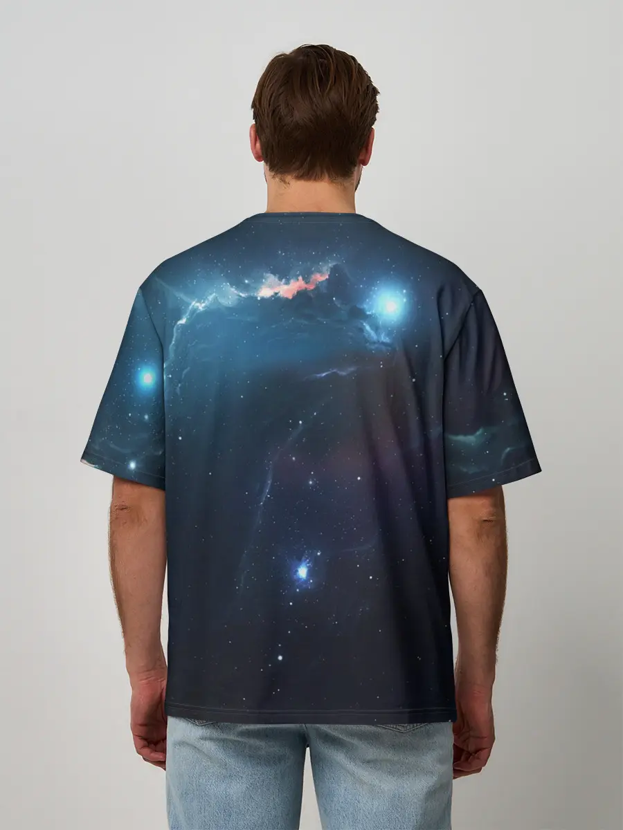 Мужская футболка оверсайз / Spaceship
