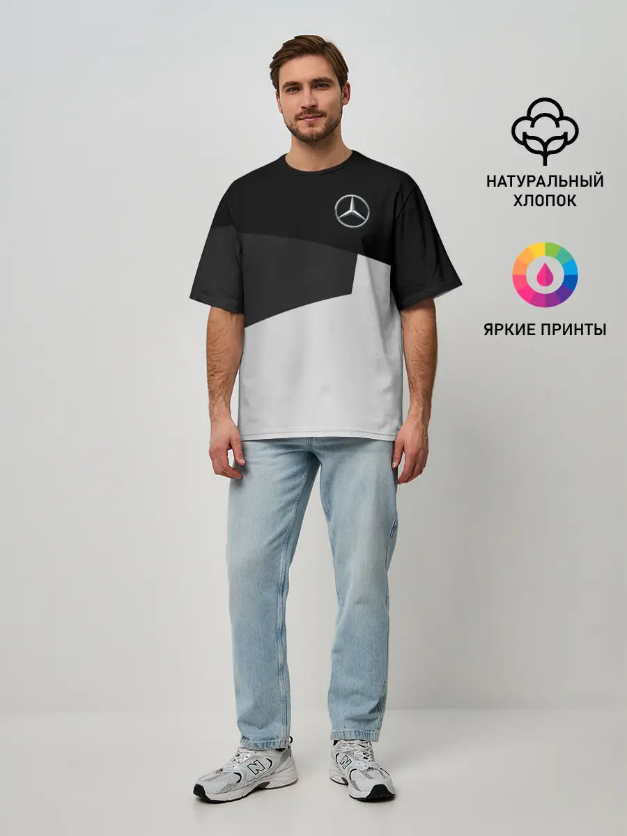 Мужская футболка оверсайз / MERCEDES BENZ SPORT