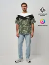 Мужская футболка оверсайз / Россия камуфляж