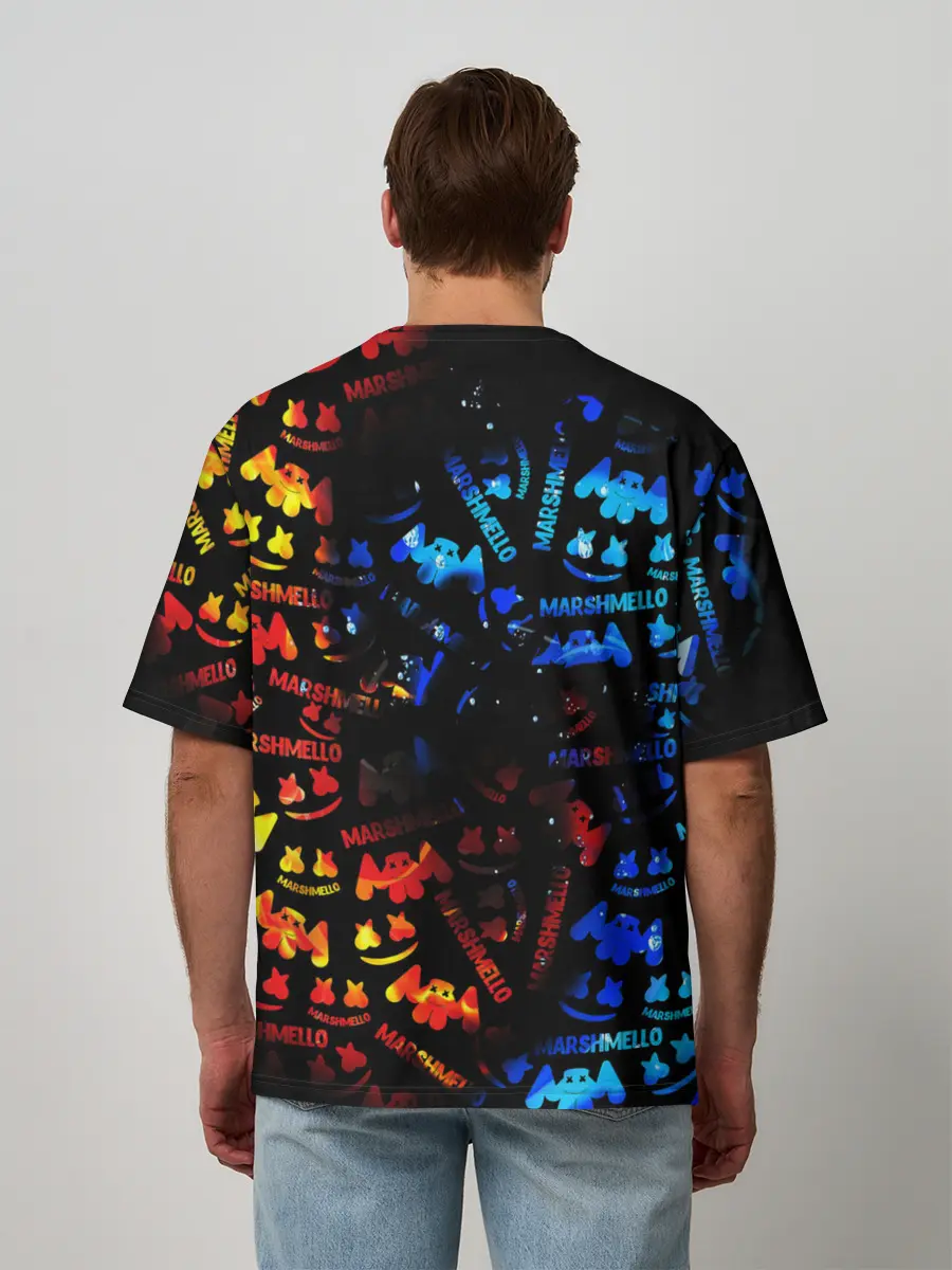 Мужская футболка оверсайз / MARSMELLO FIRE