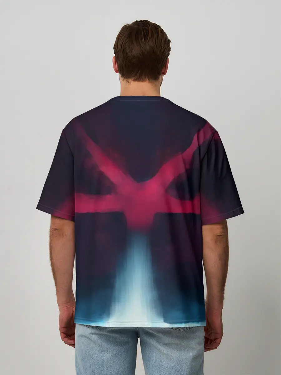 Мужская футболка оверсайз / Kirito спиной