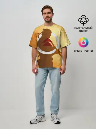 Мужская футболка оверсайз / Ghost of Tsushima | Jin Sakai