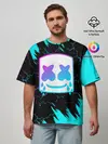 Мужская футболка оверсайз / MARSHMELLO NEON: МАРШМЕЛЛО НЕОН.