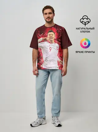 Мужская футболка оверсайз / Lewandowski | Левандовски | 9