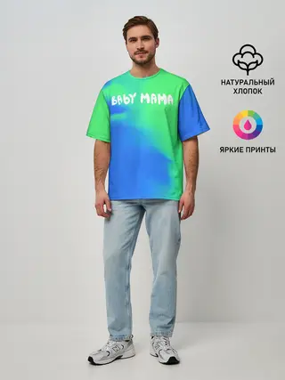Мужская футболка оверсайз / Скриптонит Бейби Мама