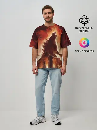 Мужская футболка оверсайз / GODZILLA