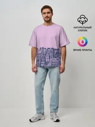 Мужская футболка оверсайз / город