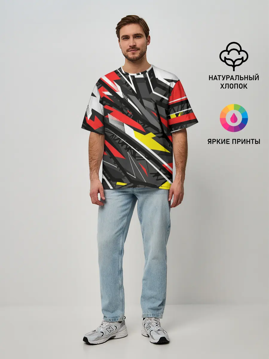 Мужская футболка оверсайз / Фон. Абстракция.