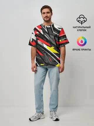 Мужская футболка оверсайз / Фон. Абстракция.