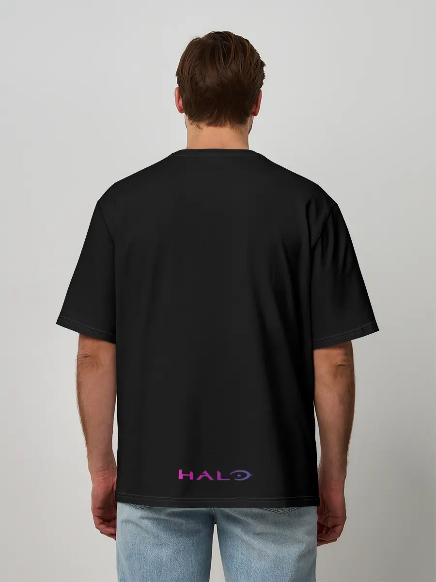 Мужская футболка оверсайз / Halo Neon